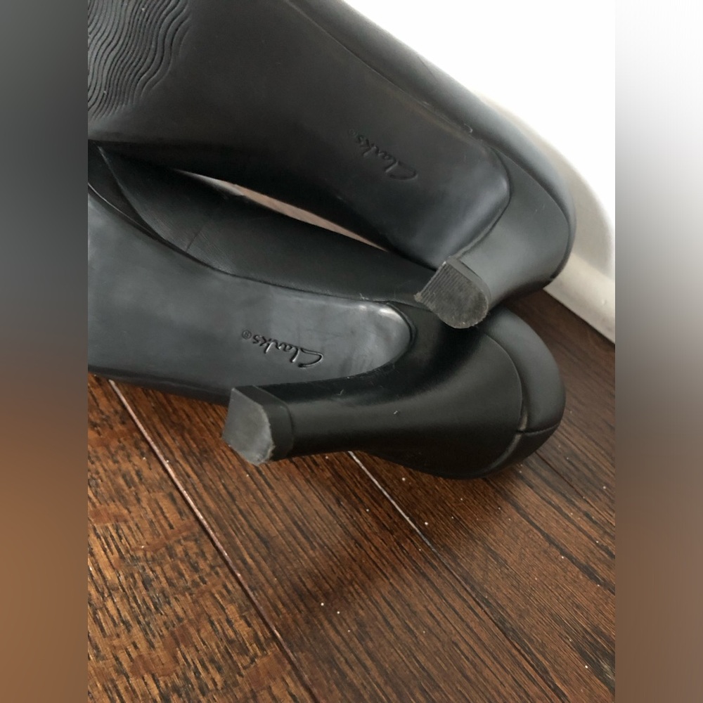 Clarks Women’s 8 Black Ambyr Joy High-Heeled (3.25”) Comfort Leather Pumps EUC! - Picture 11 of 12